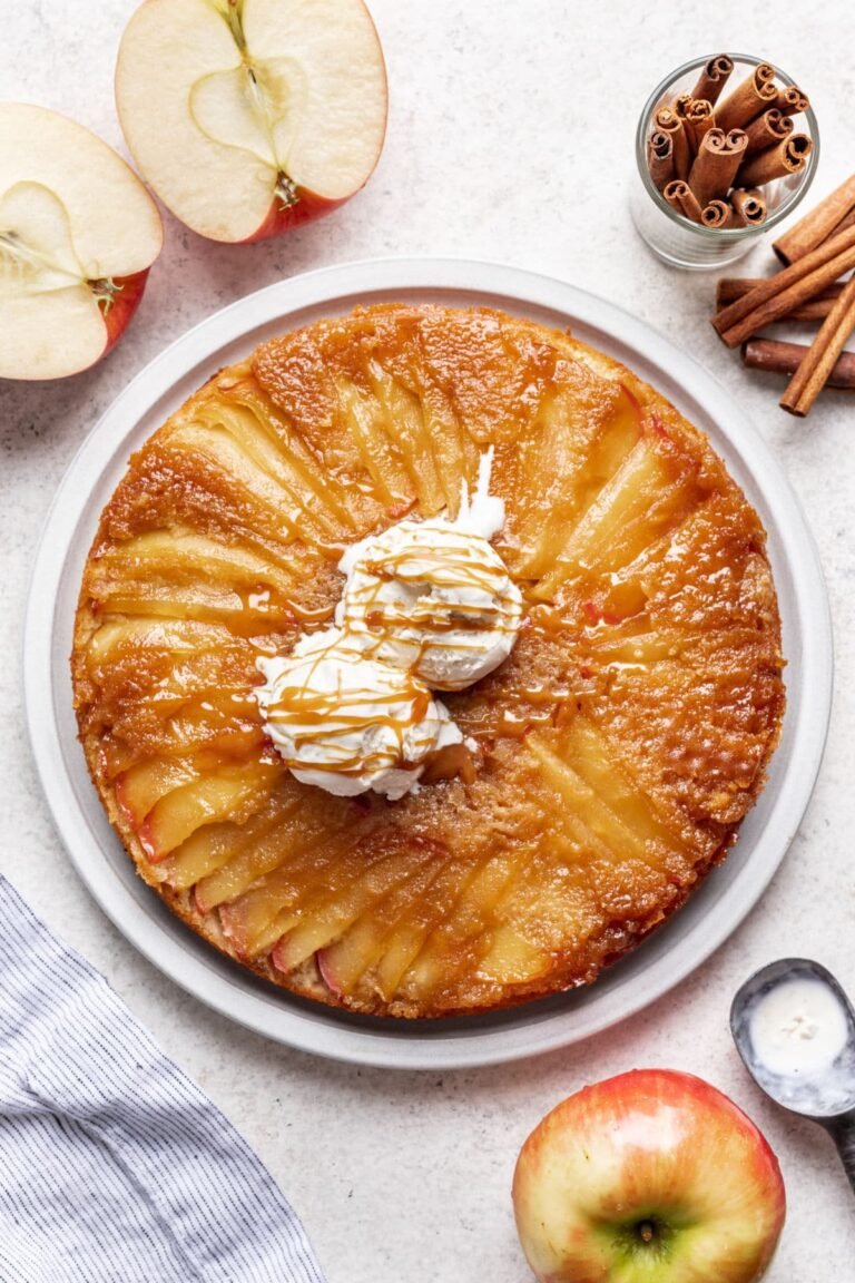 Gâteau renversé aux pommes – J’aime manger