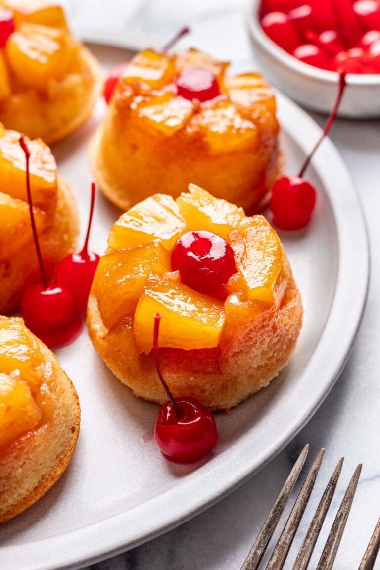 Cupcakes à l’ananas renversé – J’adore cuisiner