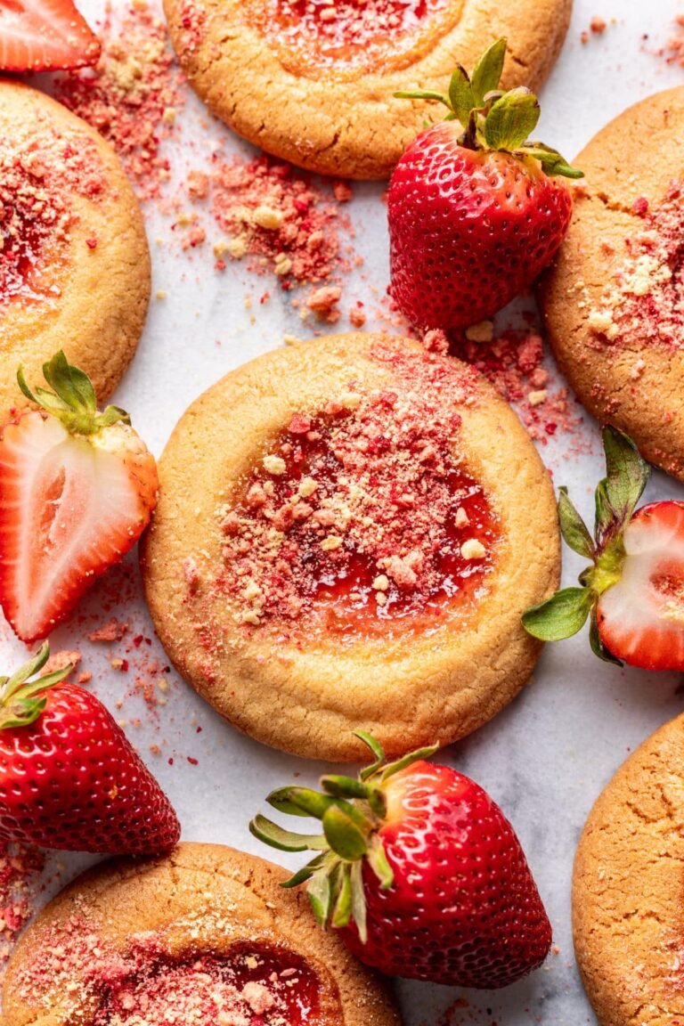 Biscuits à la fraise avec un cœur tendre – J’adore cuisiner