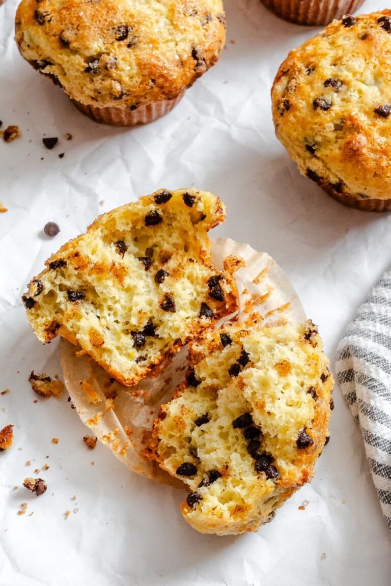 Muffins au fromage blanc et pépites de chocolat