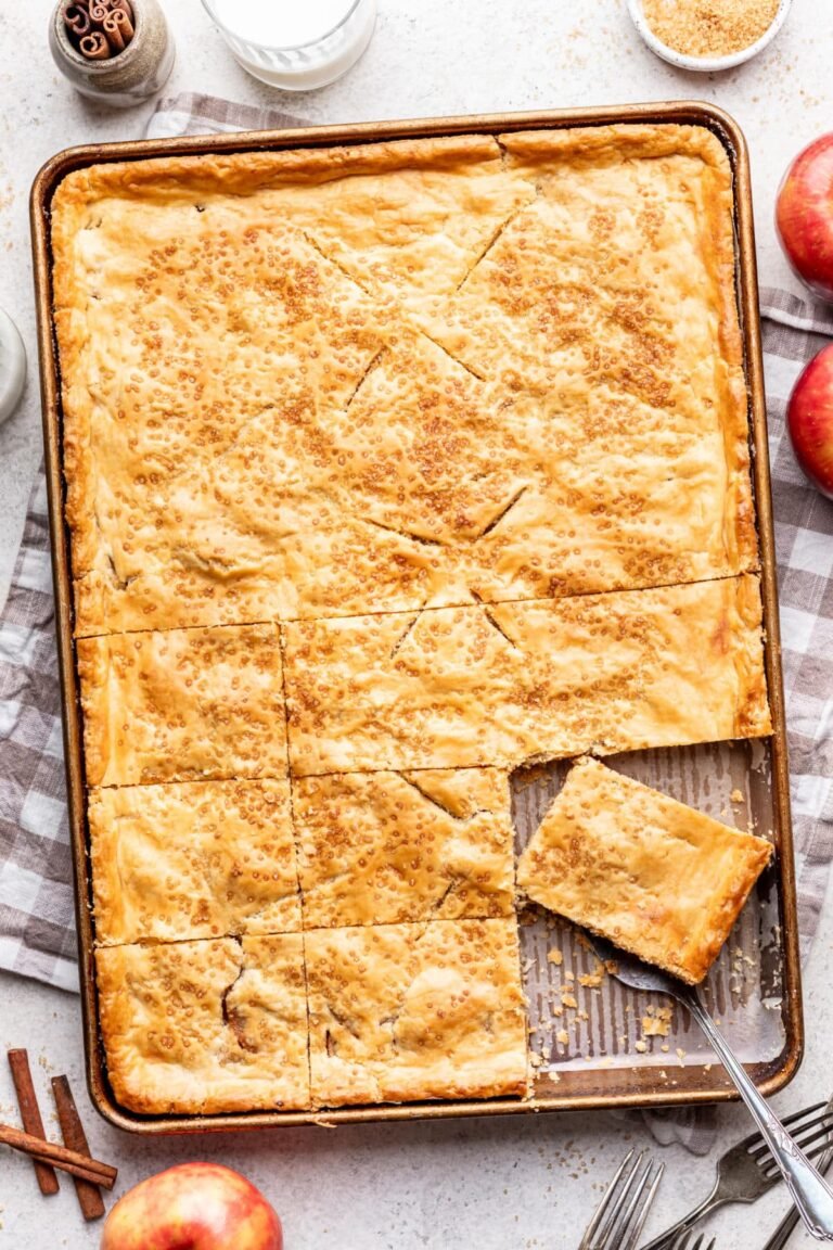 Tarte aux Pommes en Plaque – J’adore Manger